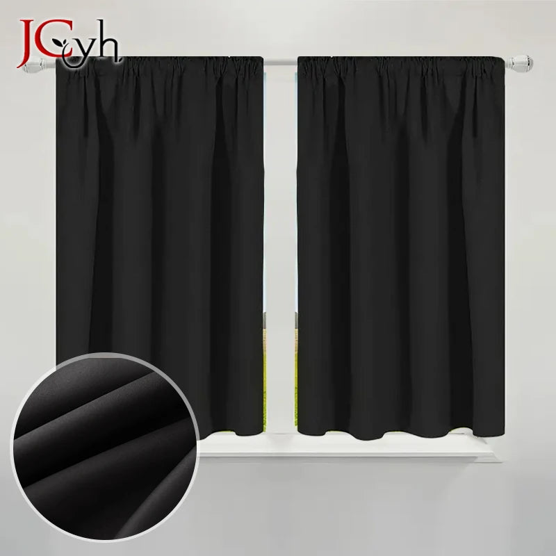Rideau occultant court moderne pour cuisine chambre salon - vue 2 sur 10