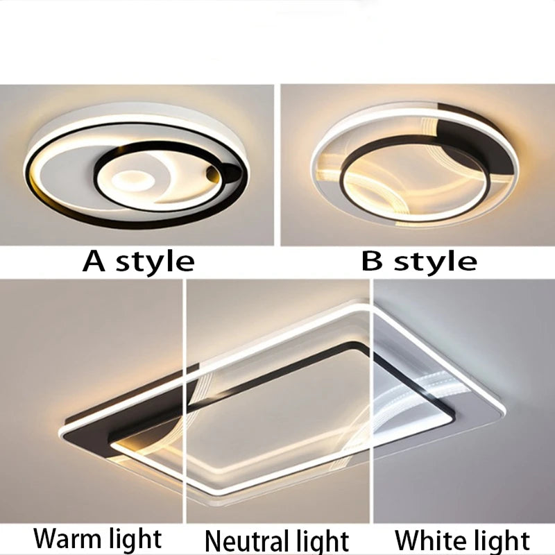 Plafonnier led design moderne intérieur - vue 6 sur 12