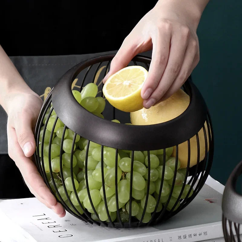 assiette de rangement en fer pour fruits et collations - vue 5 sur 7