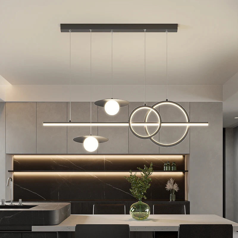 lustre nordique géométrique créatif pour restaurants et bars - vue 4 sur 18
