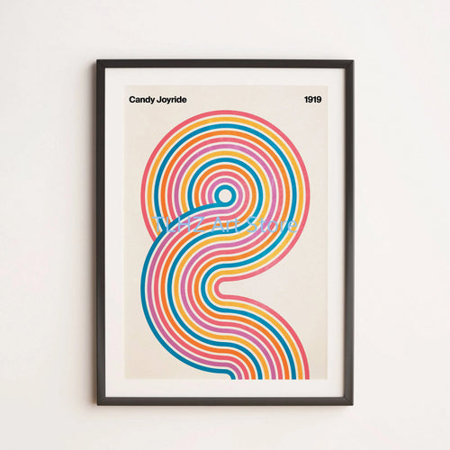 Retro colourful flower posters and prints for wall decor