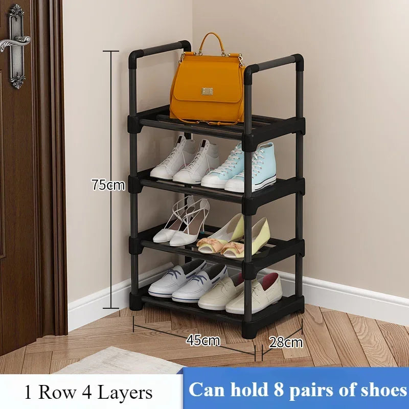 étagère à chaussures multicouche gain de place en métal - vue 10 sur 11
