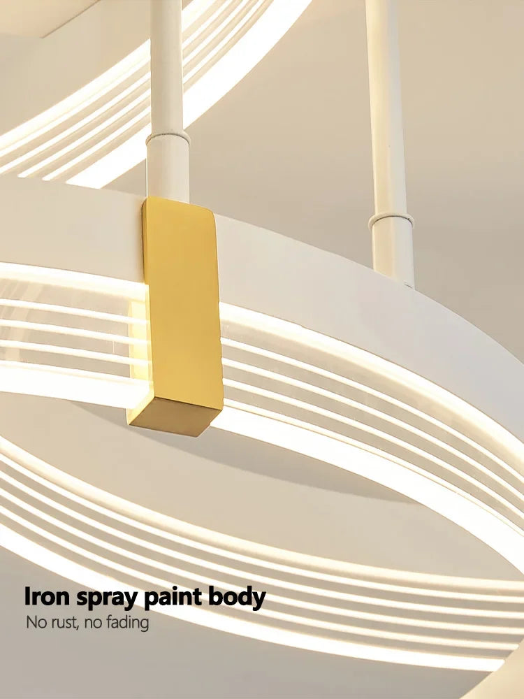 High-end creative minimalist nordic LED ceiling light - vue 6 sur 24