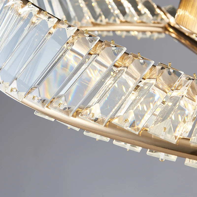 plafonnier en cristal de luxe à led moderne pour décoration intérieure - vue 7 sur 9