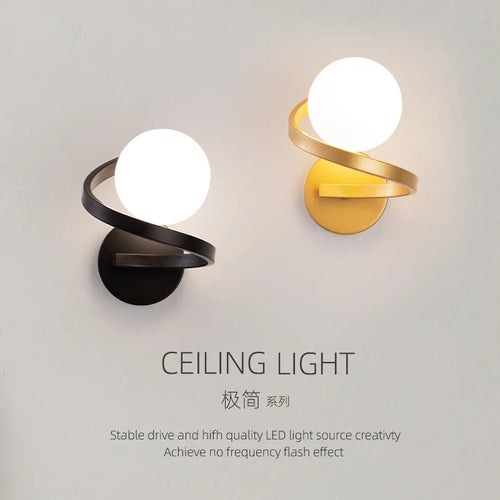 Applique murale led verre moderne intérieur loft miroir façade - vue 2 sur 10