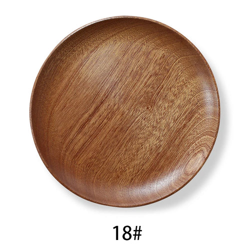 Assiettes plates bois artisanales style rustique service table