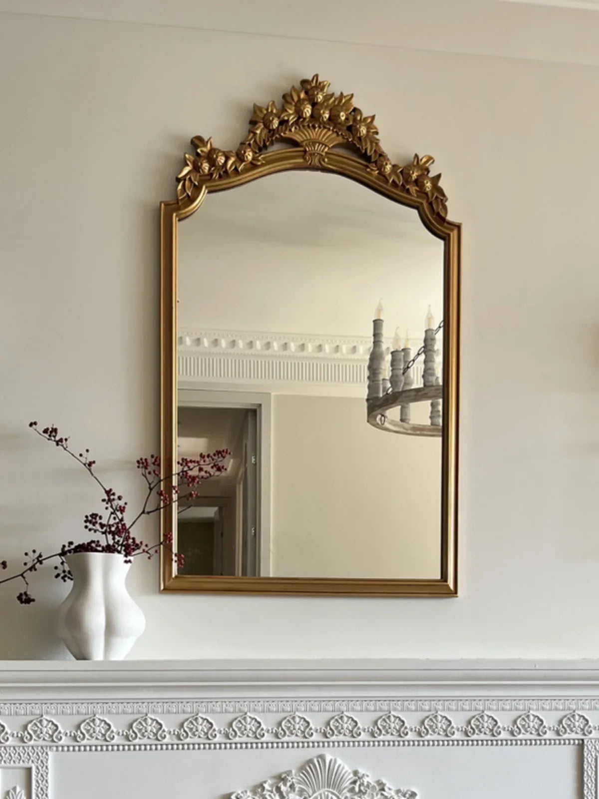 miroir rétro européen décoratif design créatif luxe grand HD - vue 3 sur 6