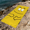 serviette de plage barbapapa motif dessin anime ludique