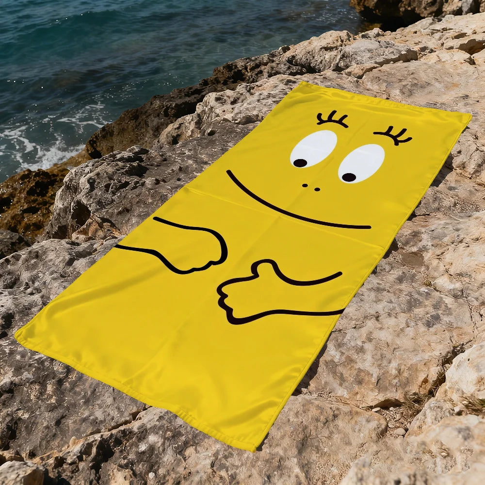 serviette de plage barbapapa cartoon douce sechage rapide - vue 7 sur 7