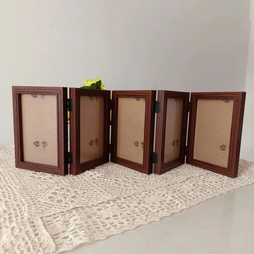cadre photo pliable en bois pour album de bureau - vue 5 sur 14