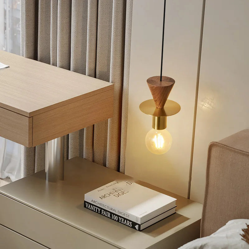 suspension moderne en bois et métal pour intérieur élégant - vue 4 sur 14