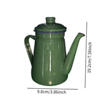 Cafetière émaillée vintage 1 1l poignée style rétro