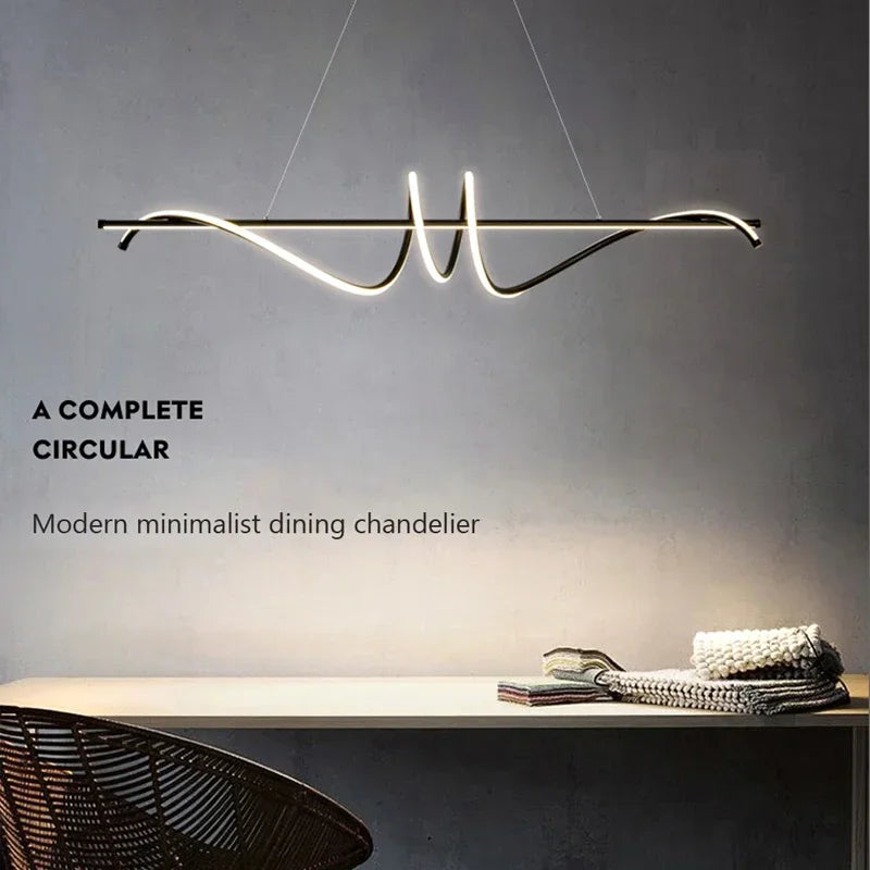 suspension moderne à led pour décoration intérieure élégante - vue 4 sur 8