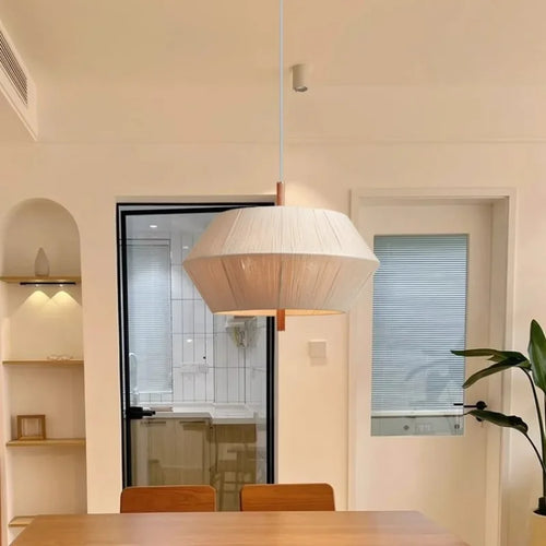 lustre en fil de coton nordique style wabi sabi pour décoration intérieure - vue 5 sur 9