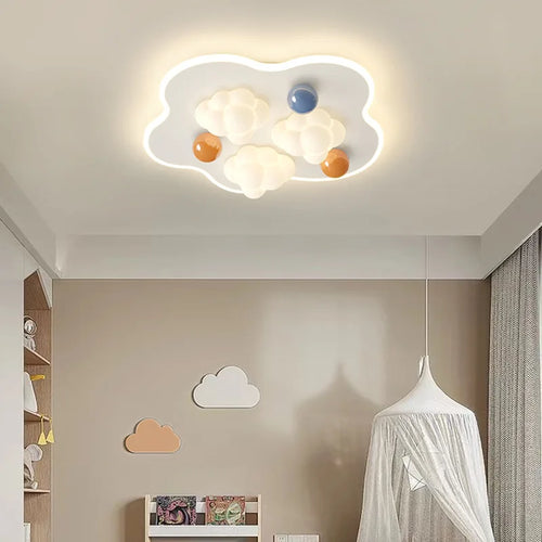 plafonnier nuage style crème pour chambre enfant moderne et chaleureux - vue 3 sur 10