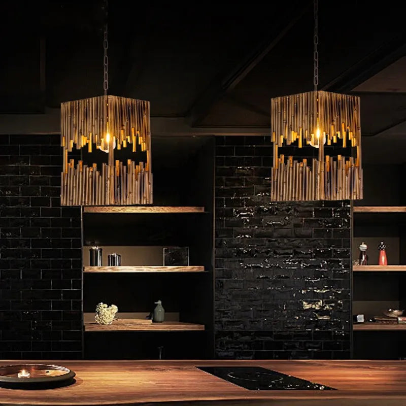 suspension en bois style nordique pour restaurants cafés et bars - vue 7 sur 10
