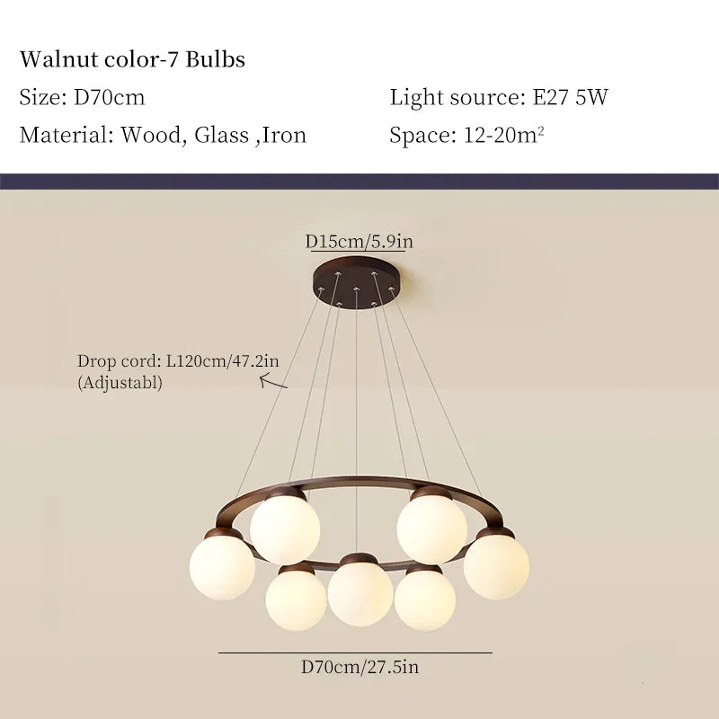 lustre en bois design pour décoration contemporaine maison - vue 12 sur 14