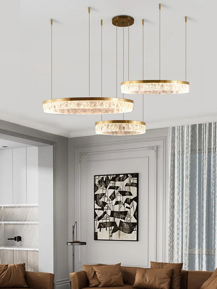 lustre moderne à anneau circulaire pour décoration intérieure - vue 4 sur 11