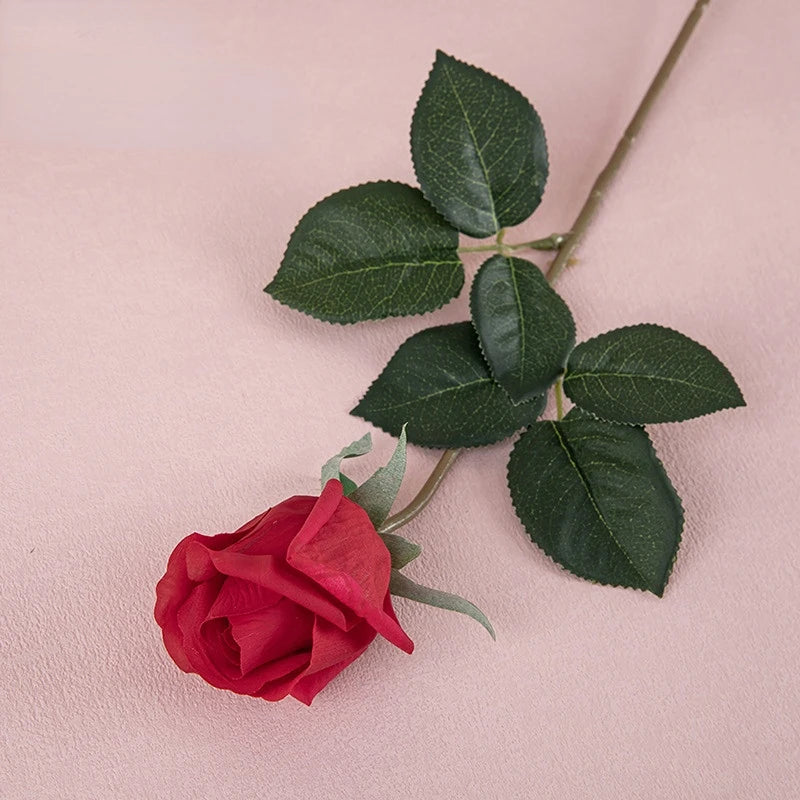 Artificial latex rose branch for realistic decoration - vue 7 sur 12
