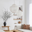Suspension en tissu moderne lanterne LED pour salon salle à manger chambre intérieure Loft Wabi Sabi
