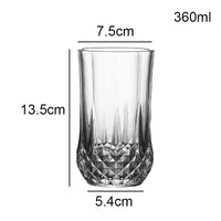 Verres elegants motif diamant pour vin cafe the