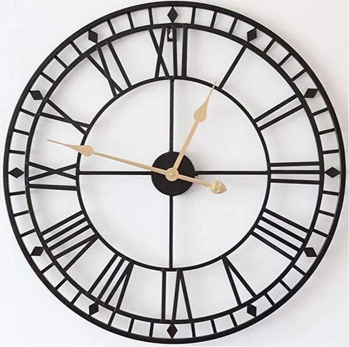 horloge murale vintage en métal style industriel décorative pour intérieur