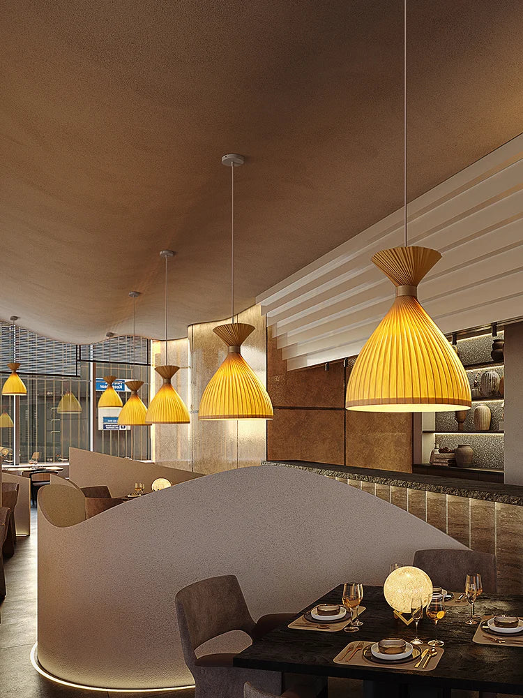 suspension vintage japonaise en bois pour décoration intérieure artisanale