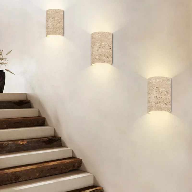 applique murale led en pierre naturelle style moderne décoratif - vue 6 sur 7