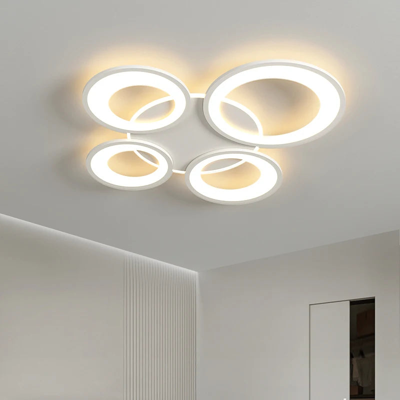 Modern minimalist ring-shaped remote-controlled chandelier - vue 6 sur 9
