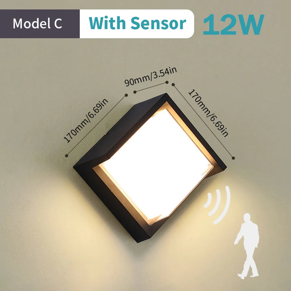 applique murale led extérieure avec détecteur de mouvement automatique - vue 13 sur 20