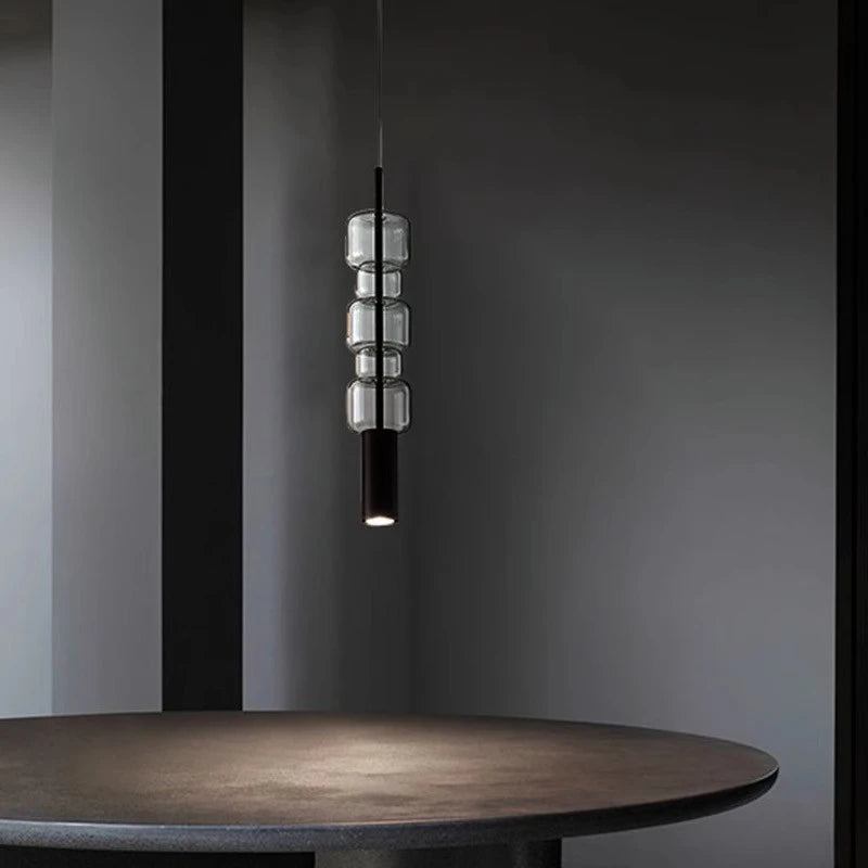 Suspension en verre transparent au design moderne - vue 5 sur 8