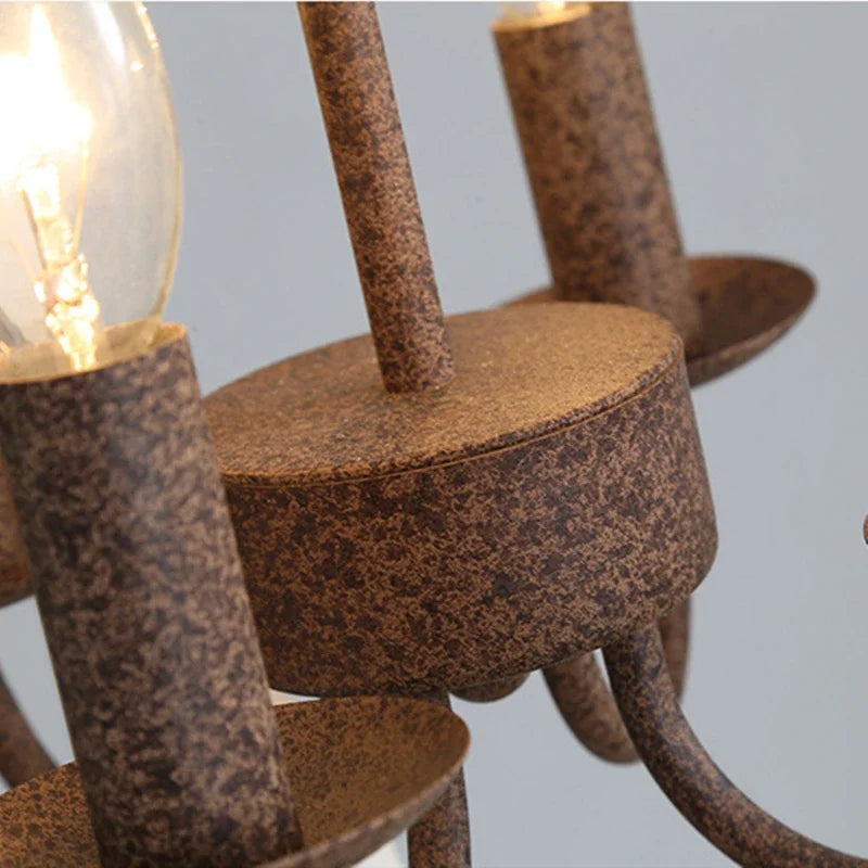 lustre vintage en bois massif pour un intérieur élégant - vue 5 sur 8