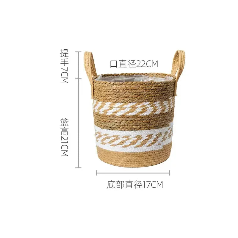 panier de jardinière en osier pour fleurs décoration jardin rangement - vue 12 sur 18