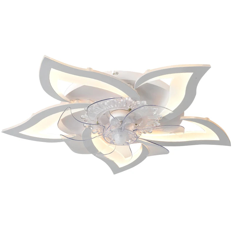 Busmos Fan LED Pendant Lamp Modern LED Pendant Lamp For Living Room, Bedroom, Studio Fan LED Pendant Lamp Dimmable White - vue 7 sur 9