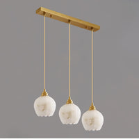 Nordic marble and copper pendant light minimalist design