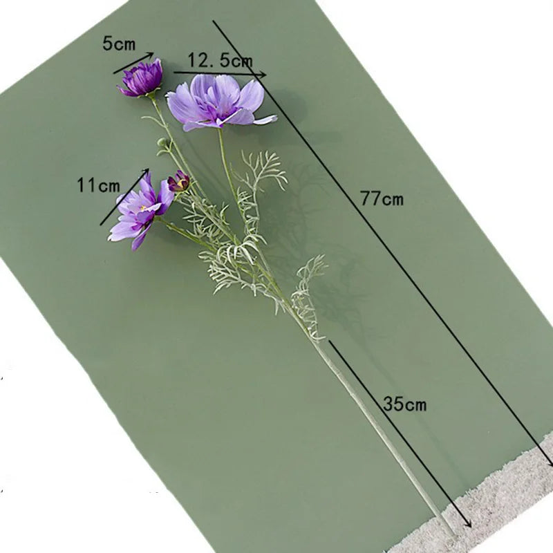 branche de fleurs artificielles en soie pour décoration de mariage - vue 6 sur 12