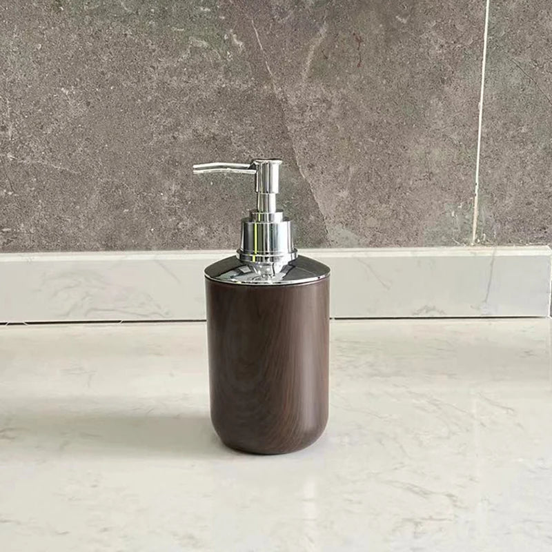 distributeur de savon liquide en plastique marbré 320 ml pour salle de bain - vue 8 sur 8