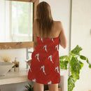 serviette de plage microfibre motif cerf sechage rapide