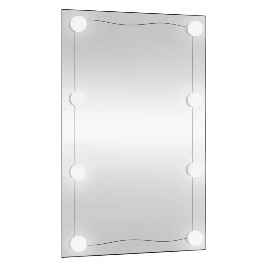 40x60 cm rectangular glass wall mirror with LED lights, home decoration wall Decker living room decoration - vue 2 sur 7
