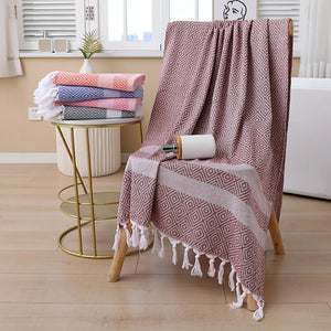Turkish cotton beach towel with printed design 180cm
