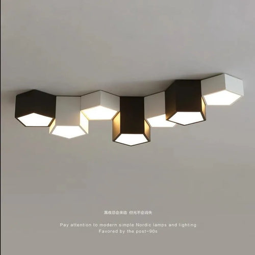 plafonnier moderne avec lumière led pour bureau et étude - vue 4 sur 12
