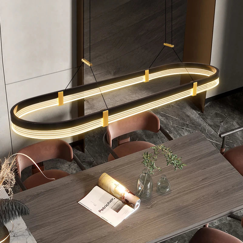 suspension moderne en led pour décoration intérieure élégante - vue 4 sur 8