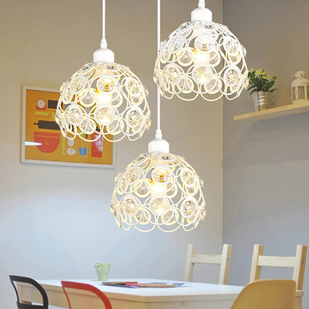 Suspension moderne avec abat-jour en cristal k9 - vue 4 sur 8