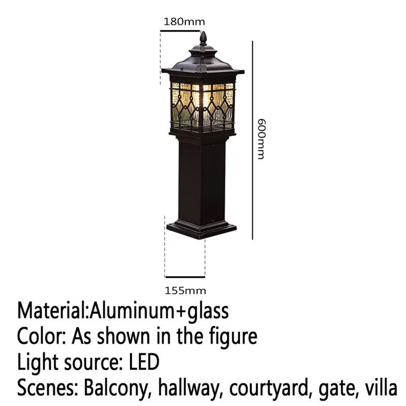 lampe de jardin extérieure led étanche design contemporain pour villa - vue 20 sur 47