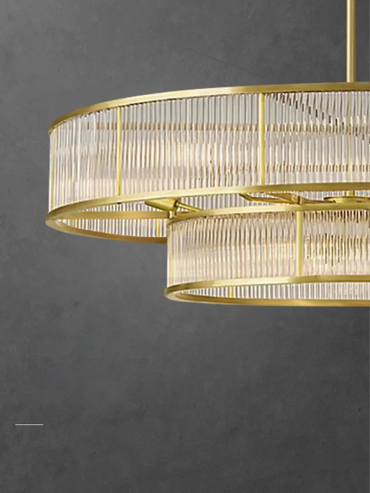 lustre en cristal rétro circulaire design pour décoration intérieure - vue 5 sur 15