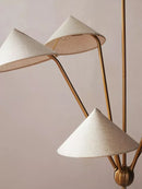 Wabi-sabi plafond suspension lampe japon tissu suspendu Lustre salon chez l'habitant lumière LED cuisine île Lustre chambre décor
