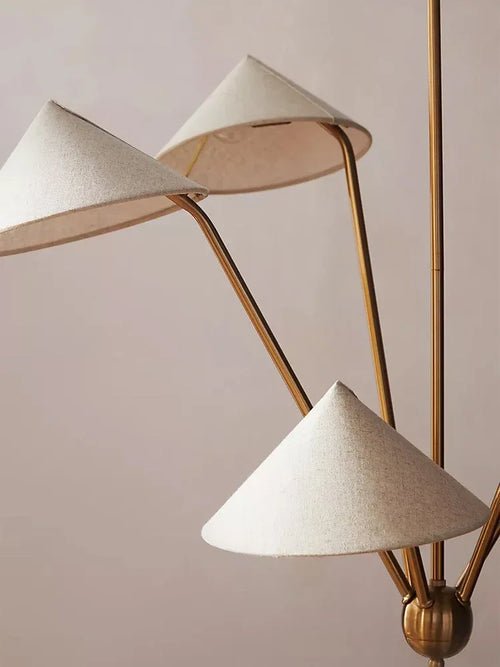 Wabi-sabi plafond suspension lampe japon tissu suspendu Lustre salon chez l'habitant lumière LED cuisine île Lustre chambre décor
