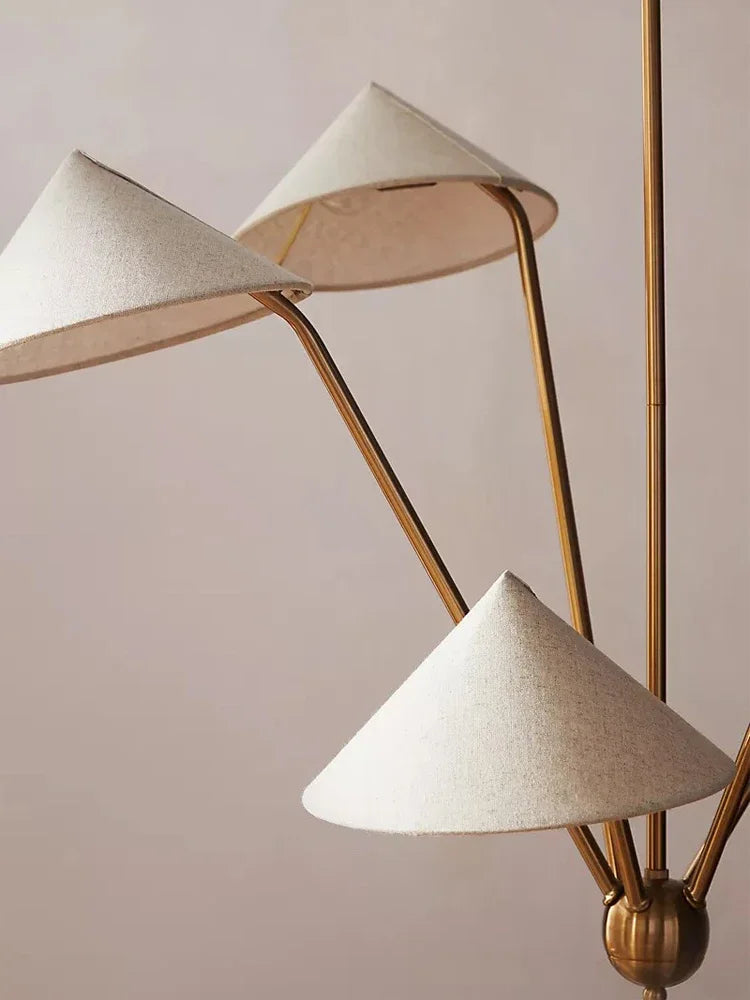 Wabi-sabi plafond suspension lampe japon tissu suspendu Lustre salon chez l'habitant lumière LED cuisine île Lustre chambre décor - vue 7 sur 7