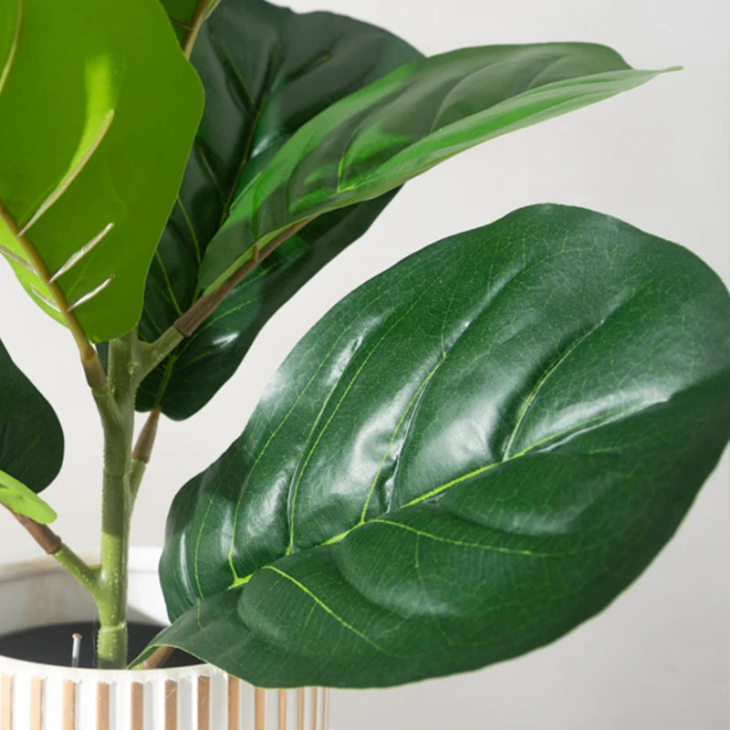 plantes artificielles ficus feuilles de banyan décoration jardin bureau - vue 6 sur 6