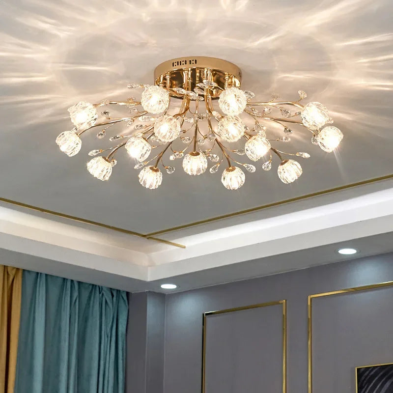 plafonnier moderne en cristal pour un éclairage luxueux - vue 5 sur 9